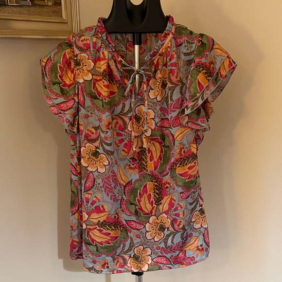 Chenault Tops - Chenault Multicolor Floral Blouse